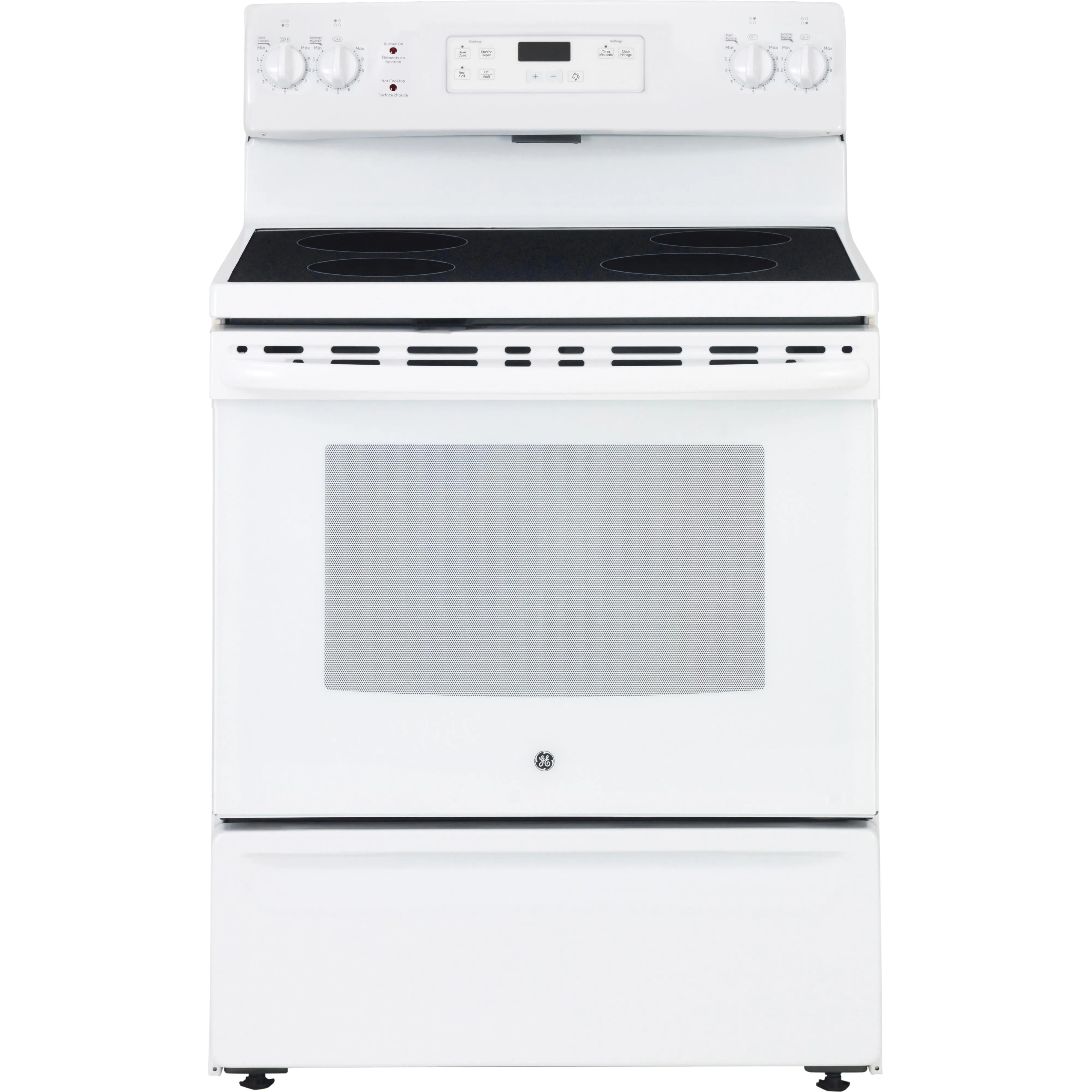 GE 30-inch Freestanding Electric Range with Smooth Top JCBS630DKWW