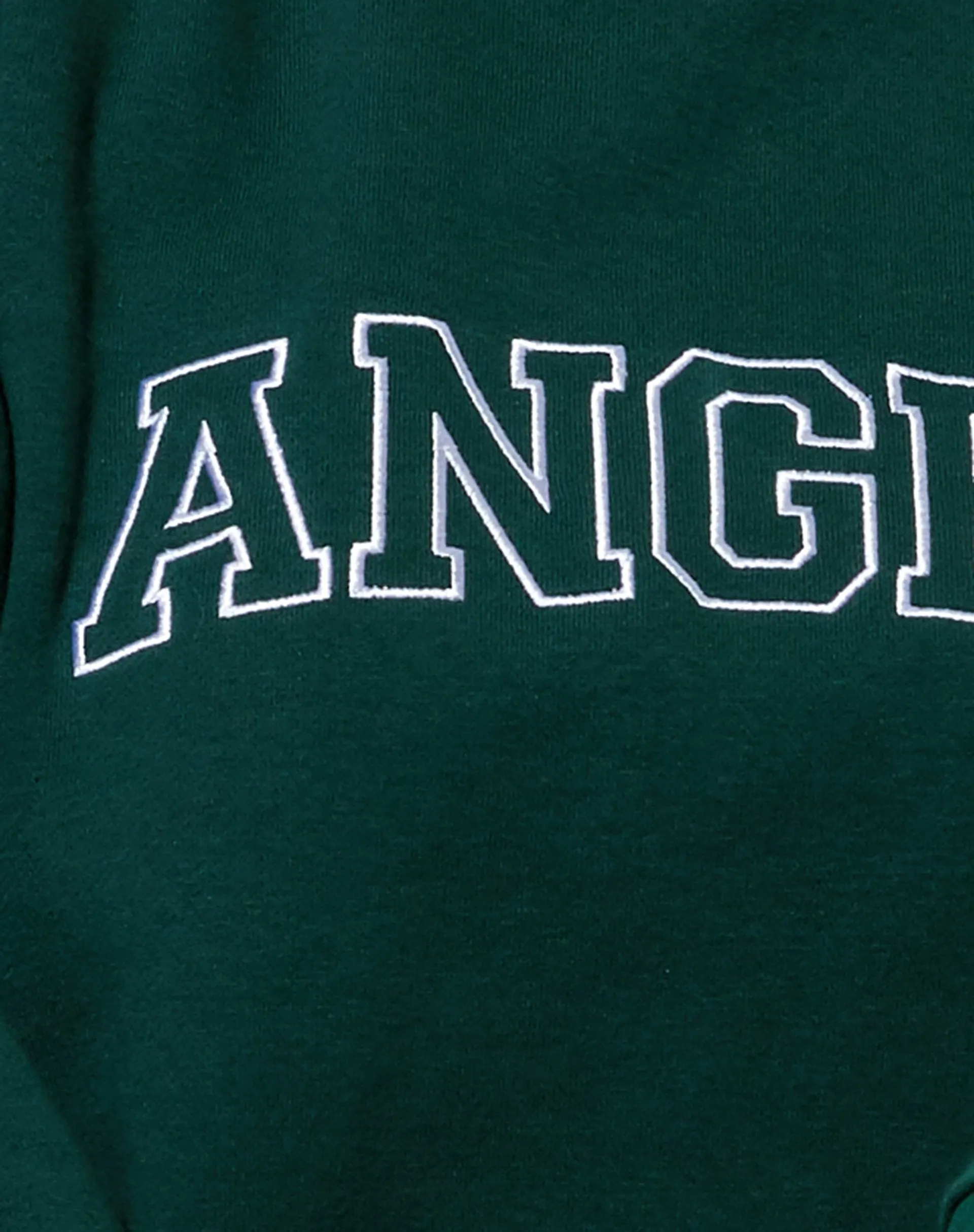 Glo Sweatshirt in Bottle Green with 'Angel' Embro in White