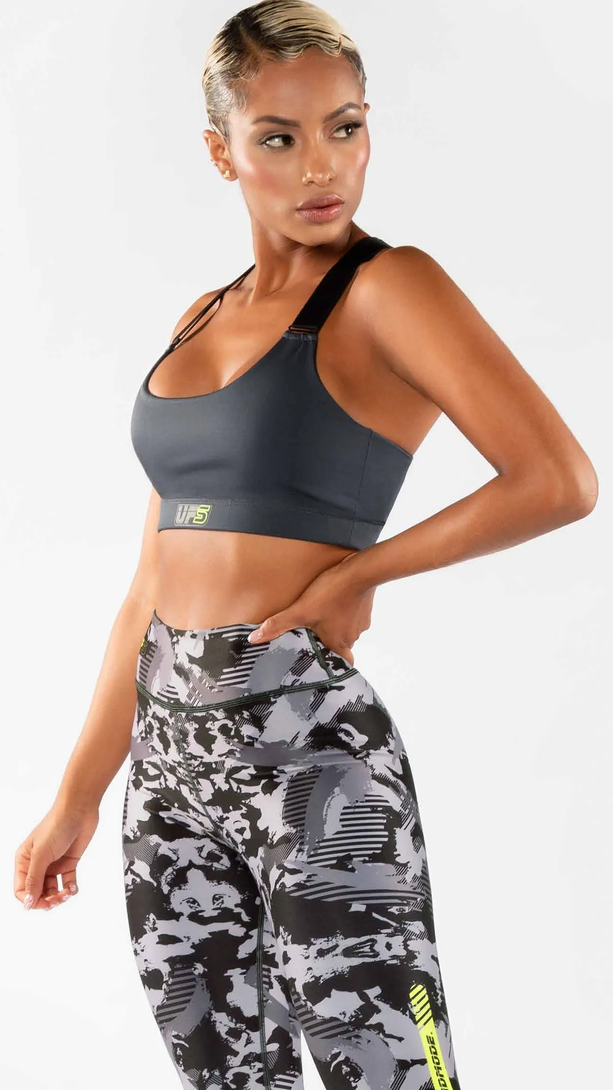 Gray Workout Sport Bra (Ref-TC087