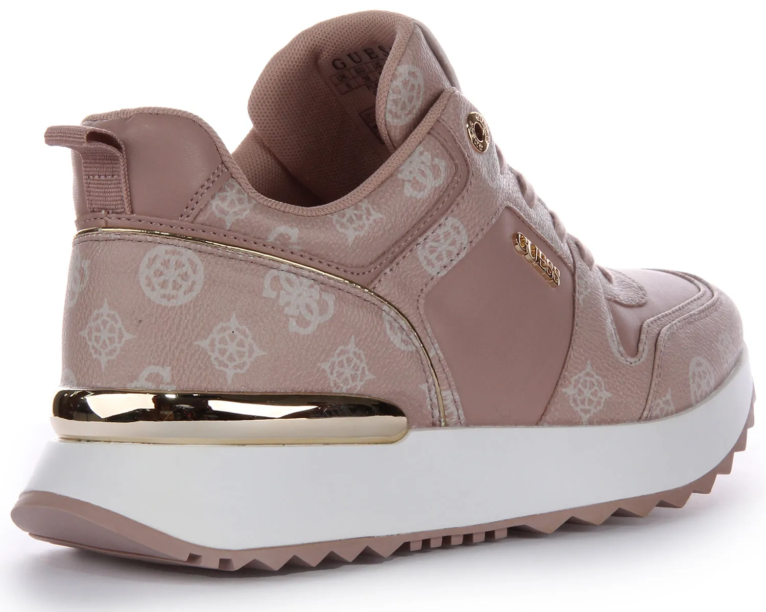 Guess Kaddy Peony Trainers In Pink White For Women