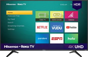 Hisense 55" Class 4K UHD LED Roku Smart TV HDR ( 55R6E3 )