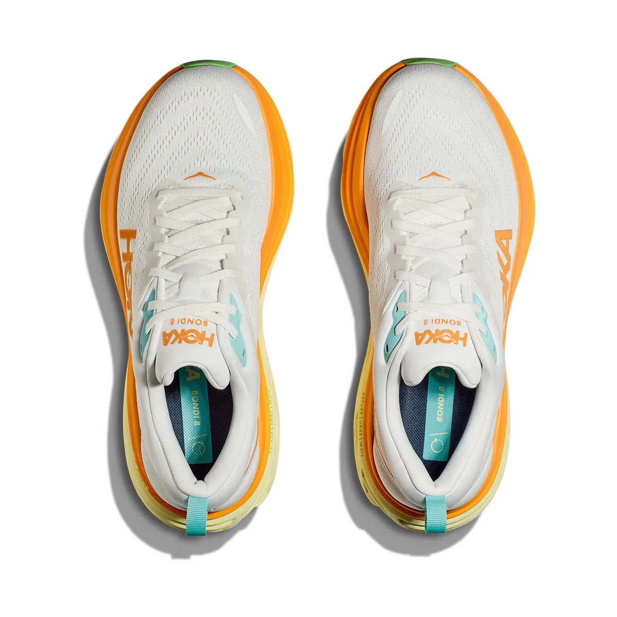 Hoka Bondi 8 Mens | Blanc De Blanc / Solar Flare