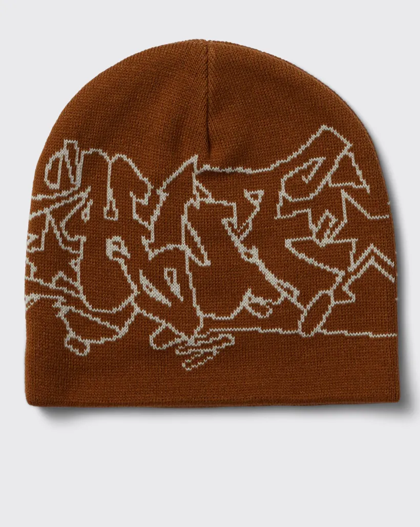 Huf Outlines Skull Beanie - Russet