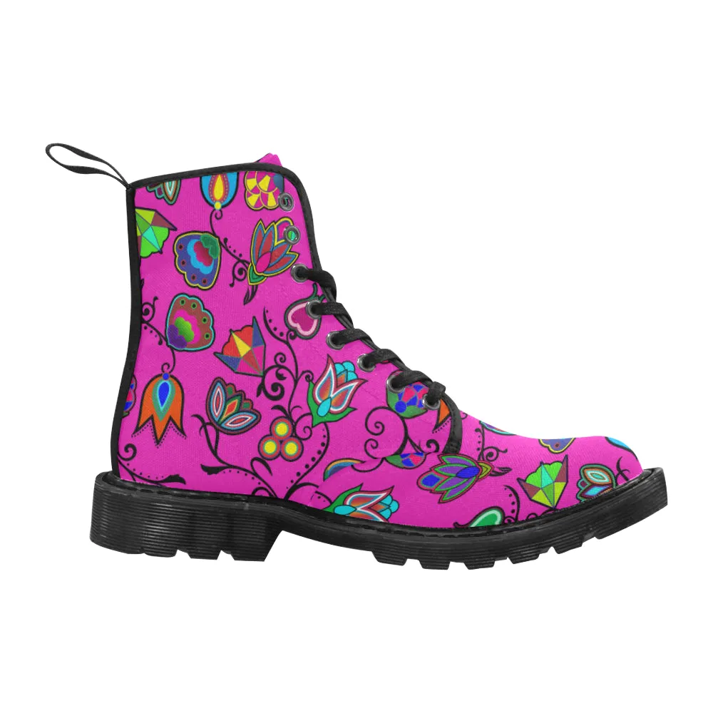 Indigenous Paisley Boots for Women (Black)