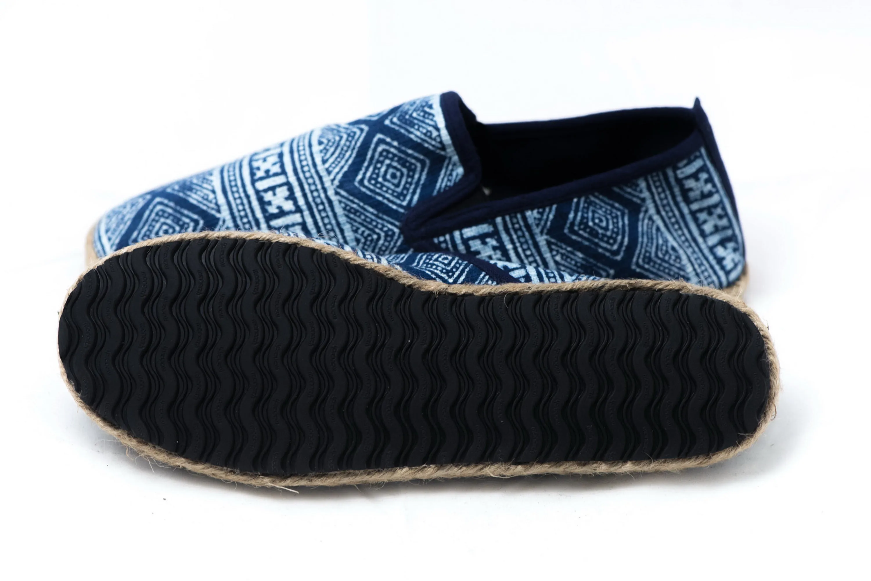 Indigo Hill Tribe Print Slip On Shoes