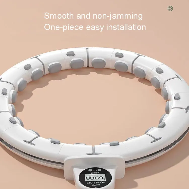 Intelligent Detachable Digital Display Counting Fitness Circle, Suitable Waist: 65-110cm White