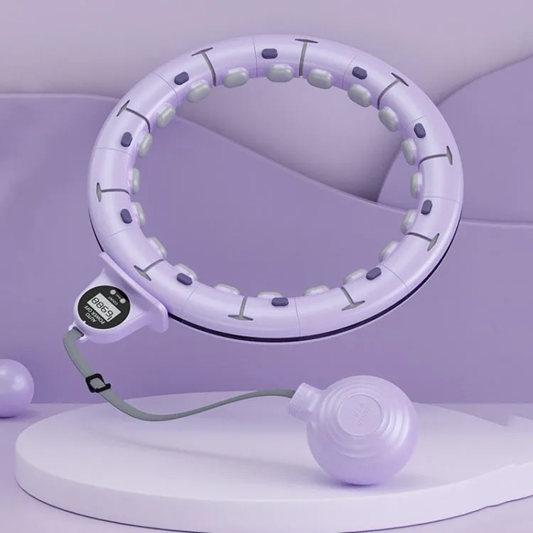 Intelligent Detachable Digital Display Counting Fitness Circle, Suitable Waist: 65-80cm Purple