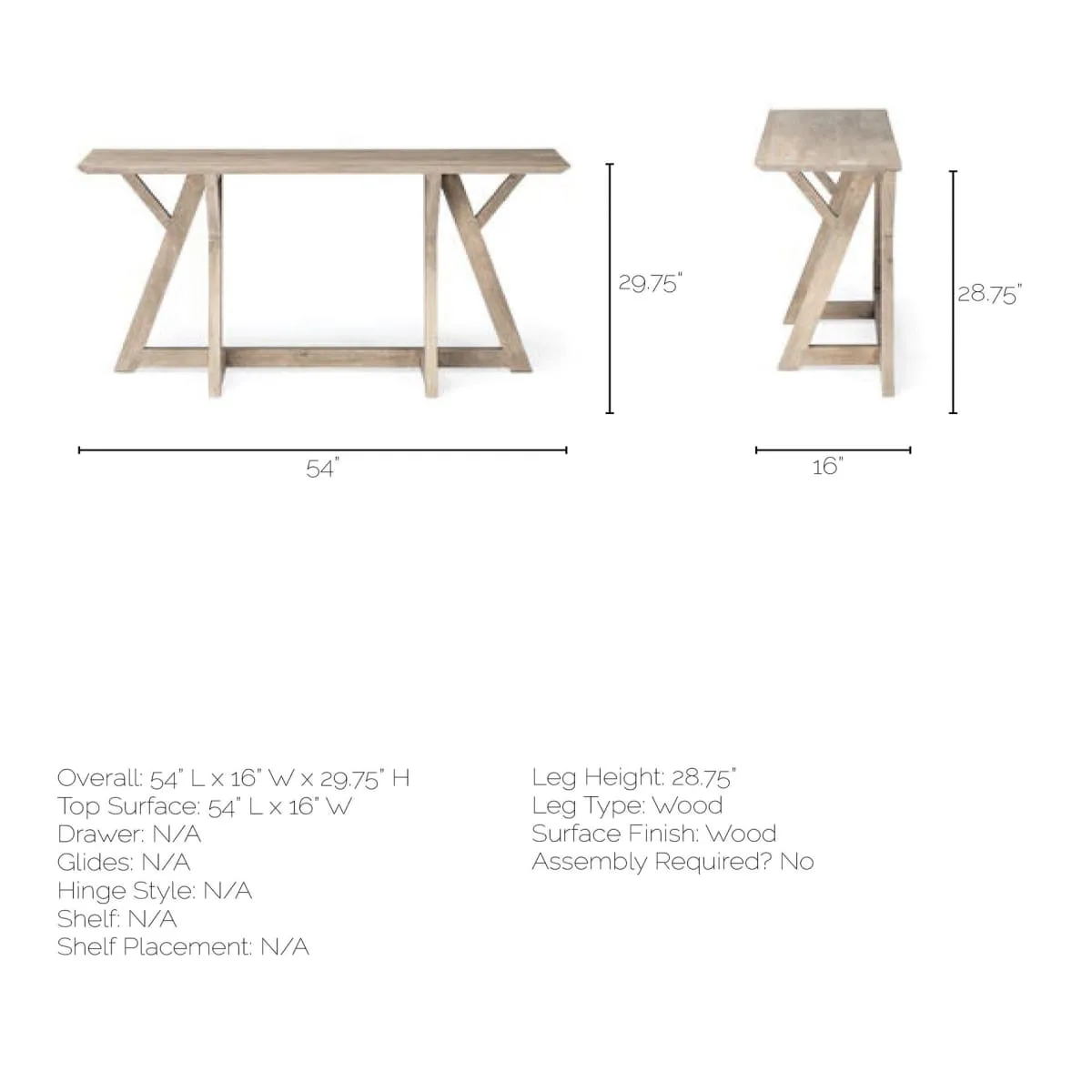 Jennings Console Table Brown Wood