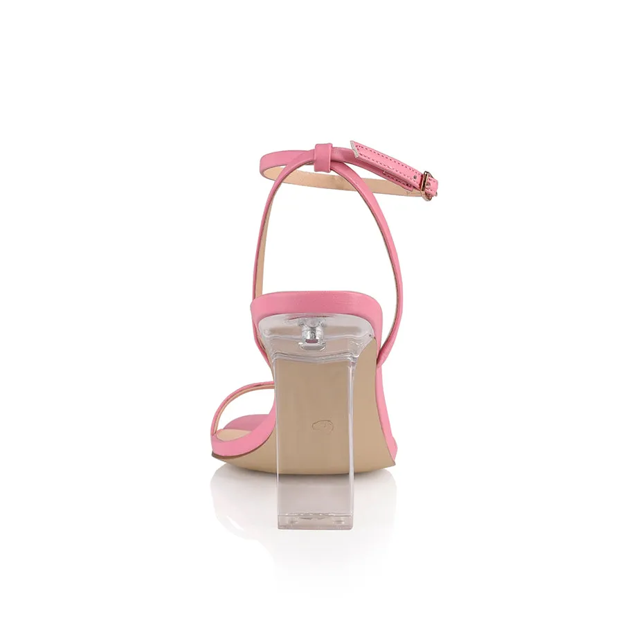 Kirabo Clear Heels - Pink Smooth