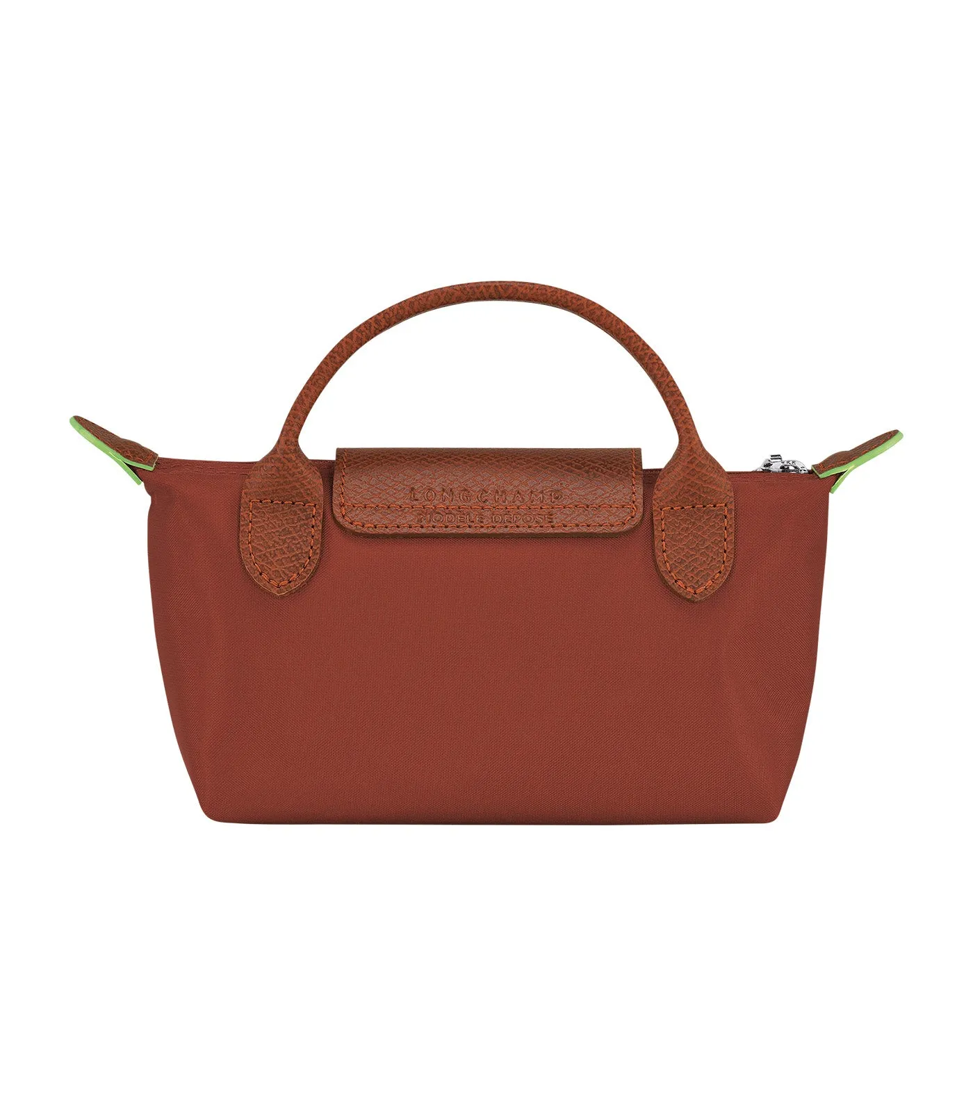 Le Pliage Green Pouch with Handle Chestnut