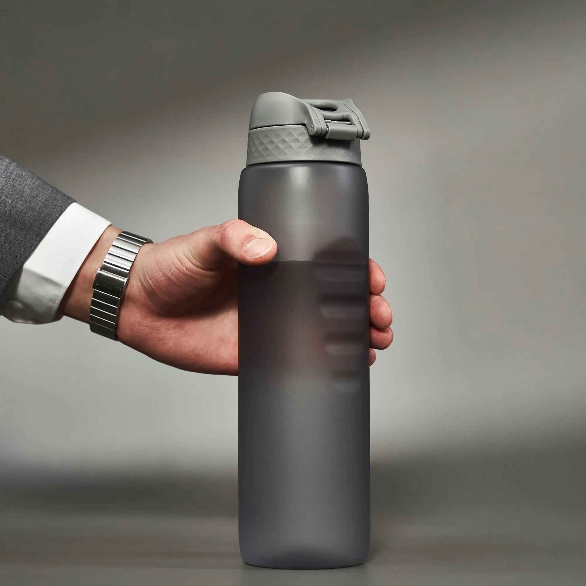 Leak Proof 1 litre Water Bottle, Recyclon, Grey