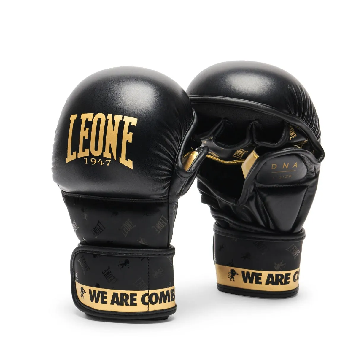 Leone DNA Hybrid MMA Gloves Black