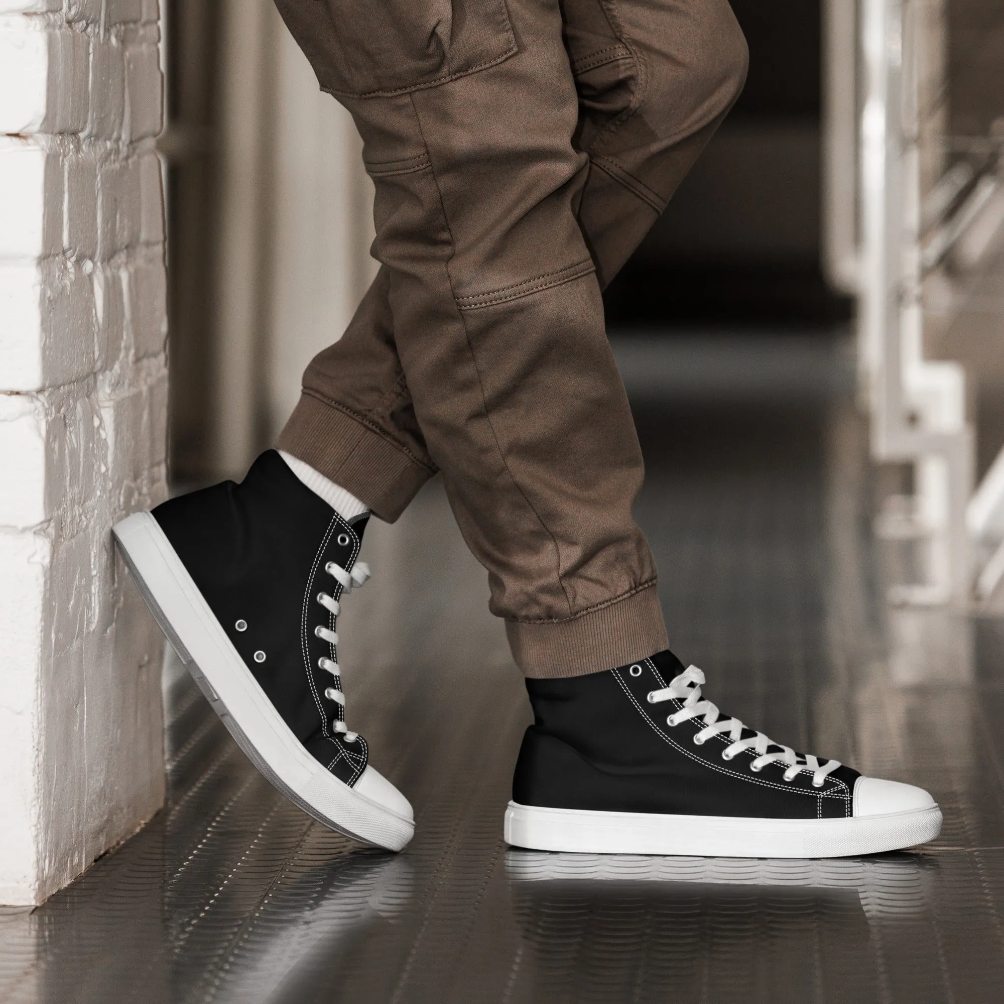 Men's Black High Top Shoes