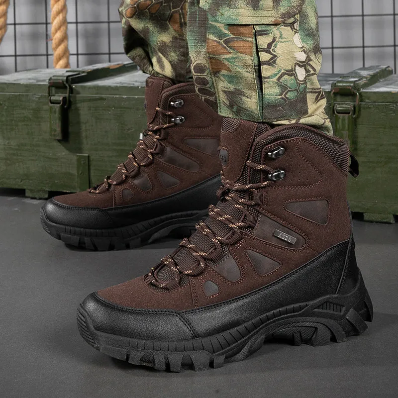 Men's winter new large size outdoor field training field training boots Hiking shoes Hiking shoes men's ankle boots