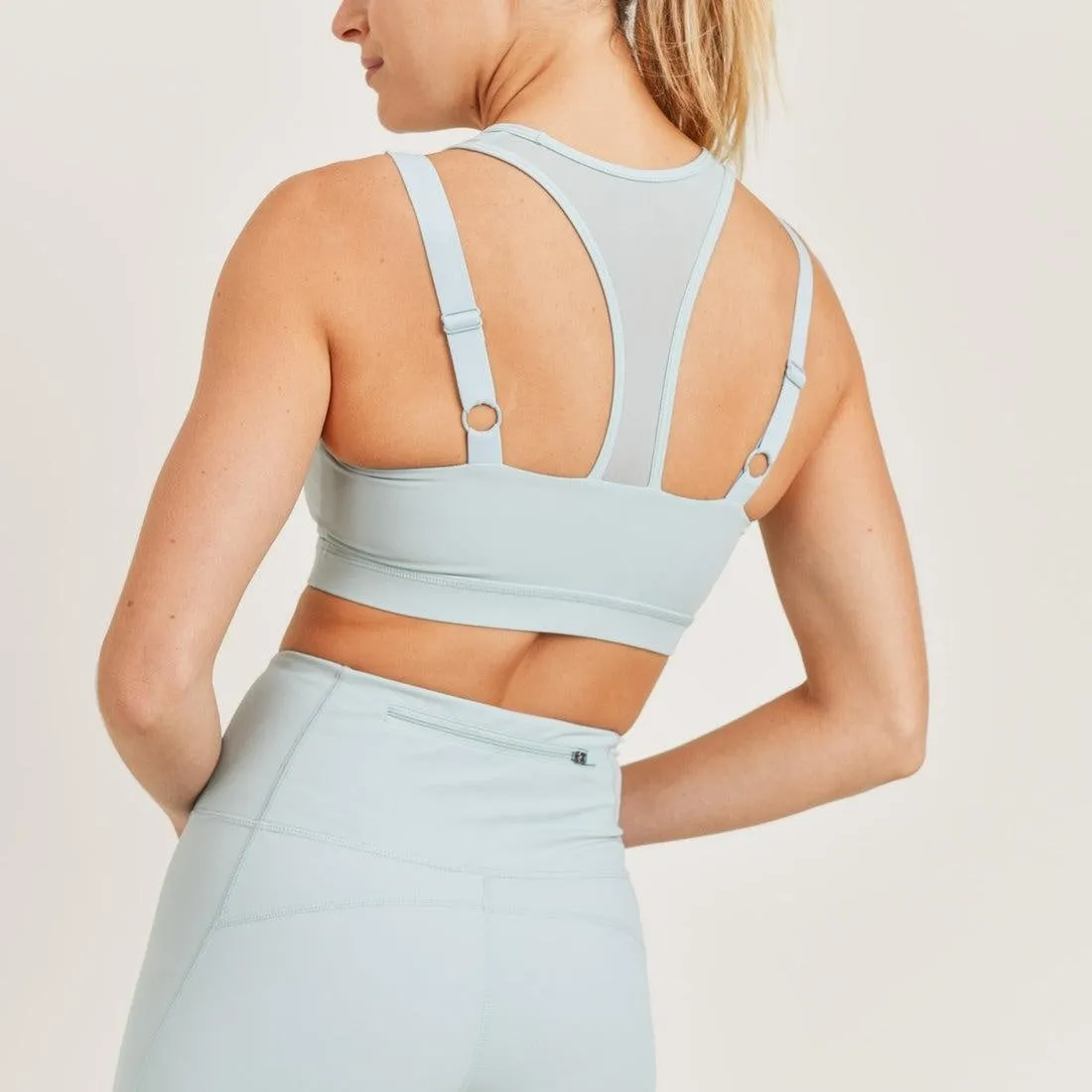 Mint Lycra-Blend Highwaist Workout Set