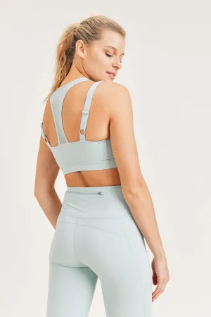 Mint Lycra-Blend Highwaist Workout Set