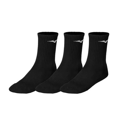 MIZUNO TRAINING CREW SOCKS ( 3 PACK ) - BLACK