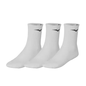 MIZUNO TRAINING CREW SOCKS (3 PACK) - WHITE