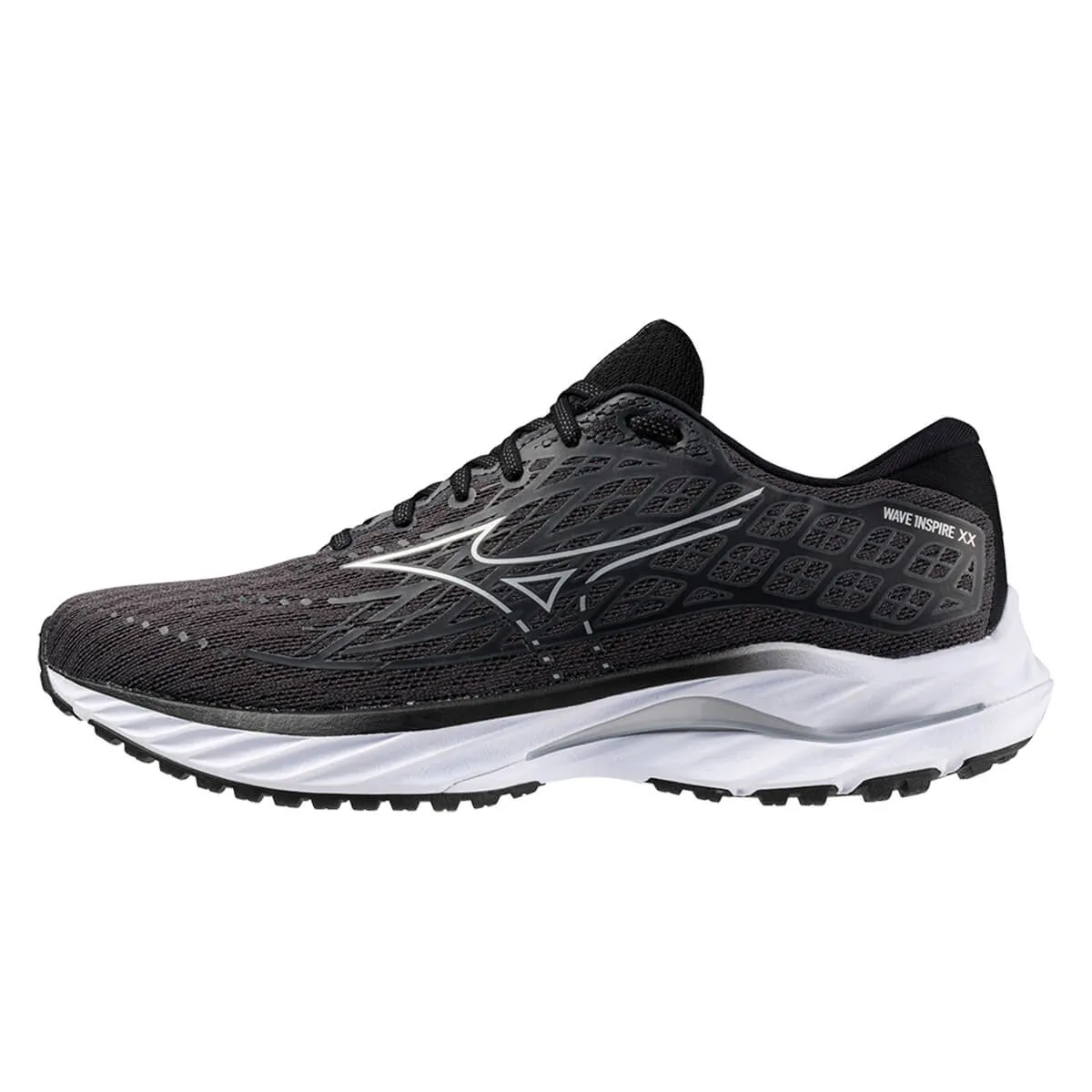 Mizuno Wave Inspire 20 Mens | Ebony/white/black