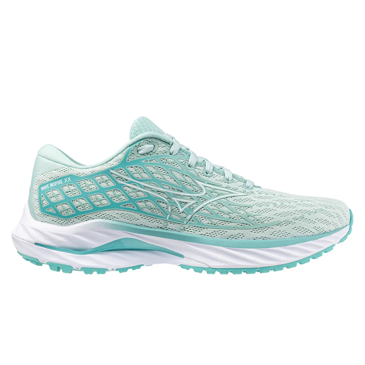 Mizuno Wave Inspire 20 Womens | Eggshell Blue/white/blue Turqu