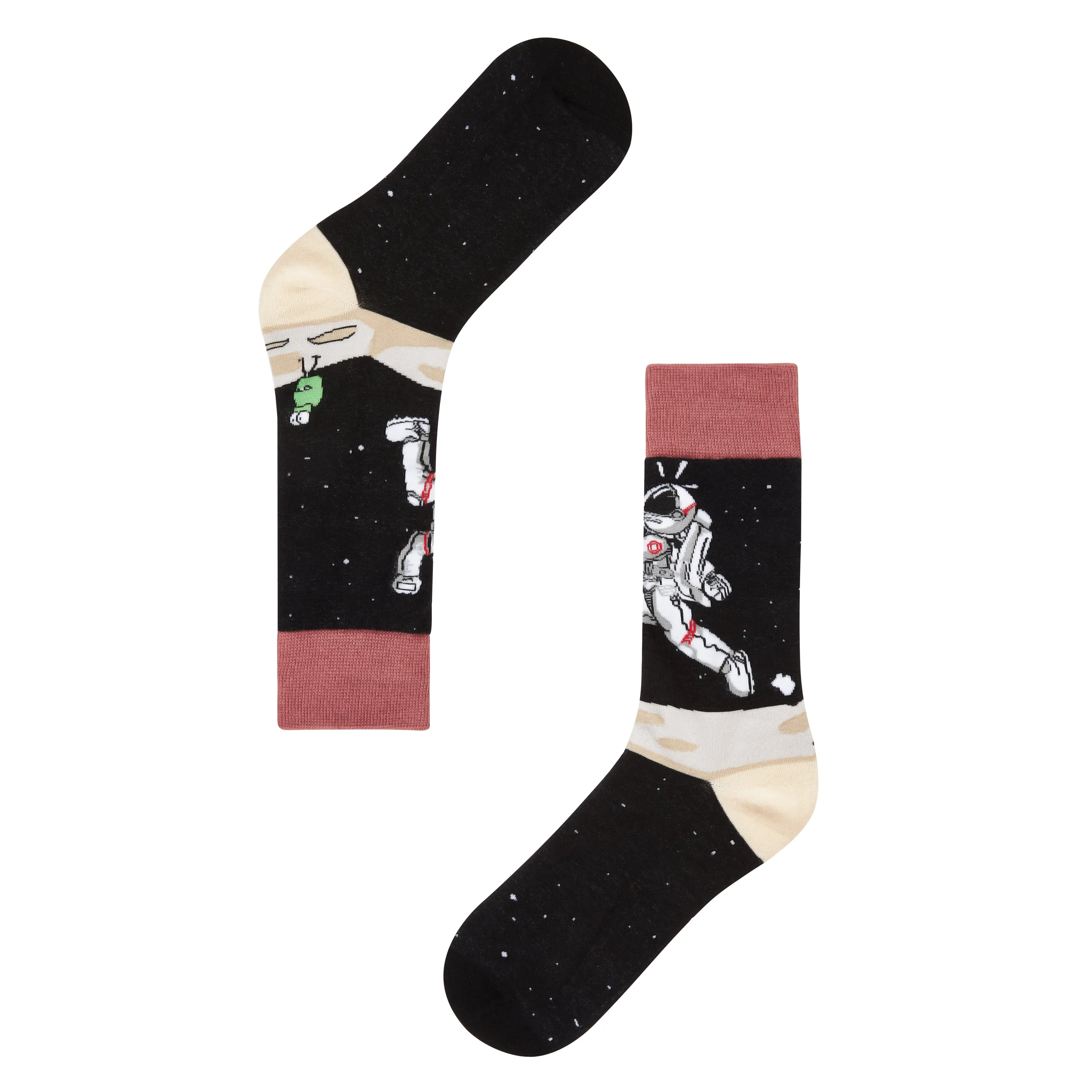 Moon Landing Printed Crew Length Socks