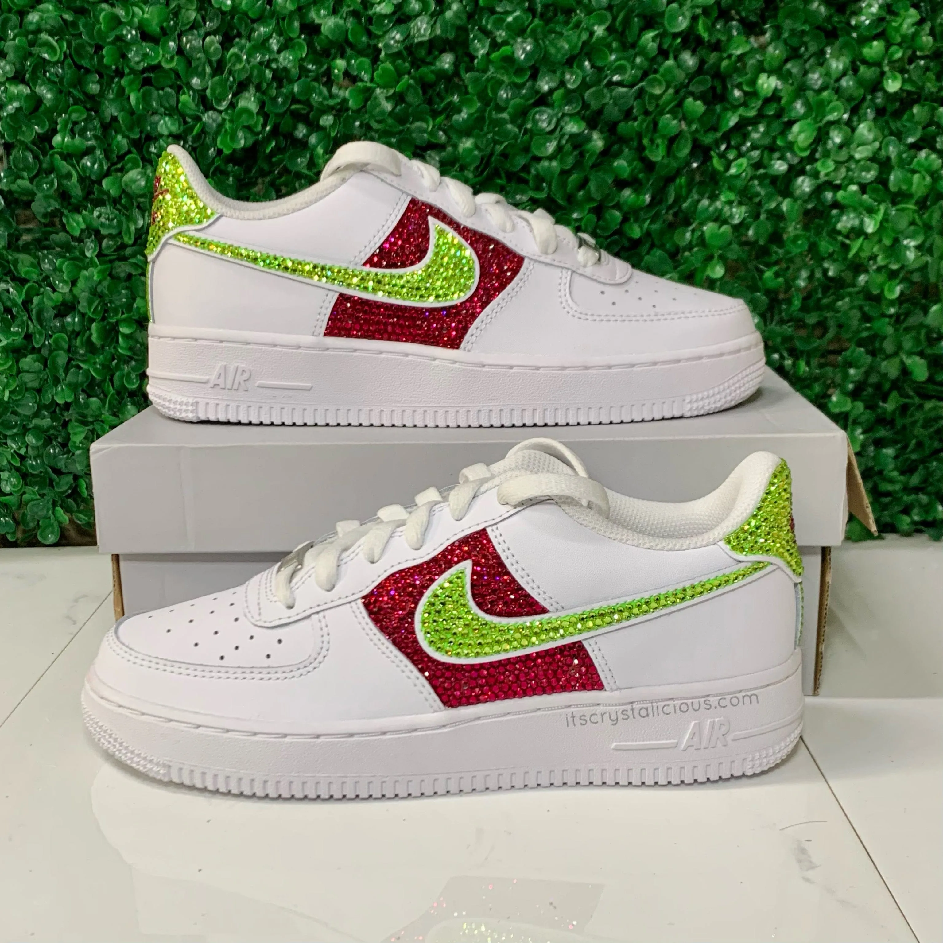 Nike Air Force 1 - Lime/Ruby (Max Crystal Bling)*