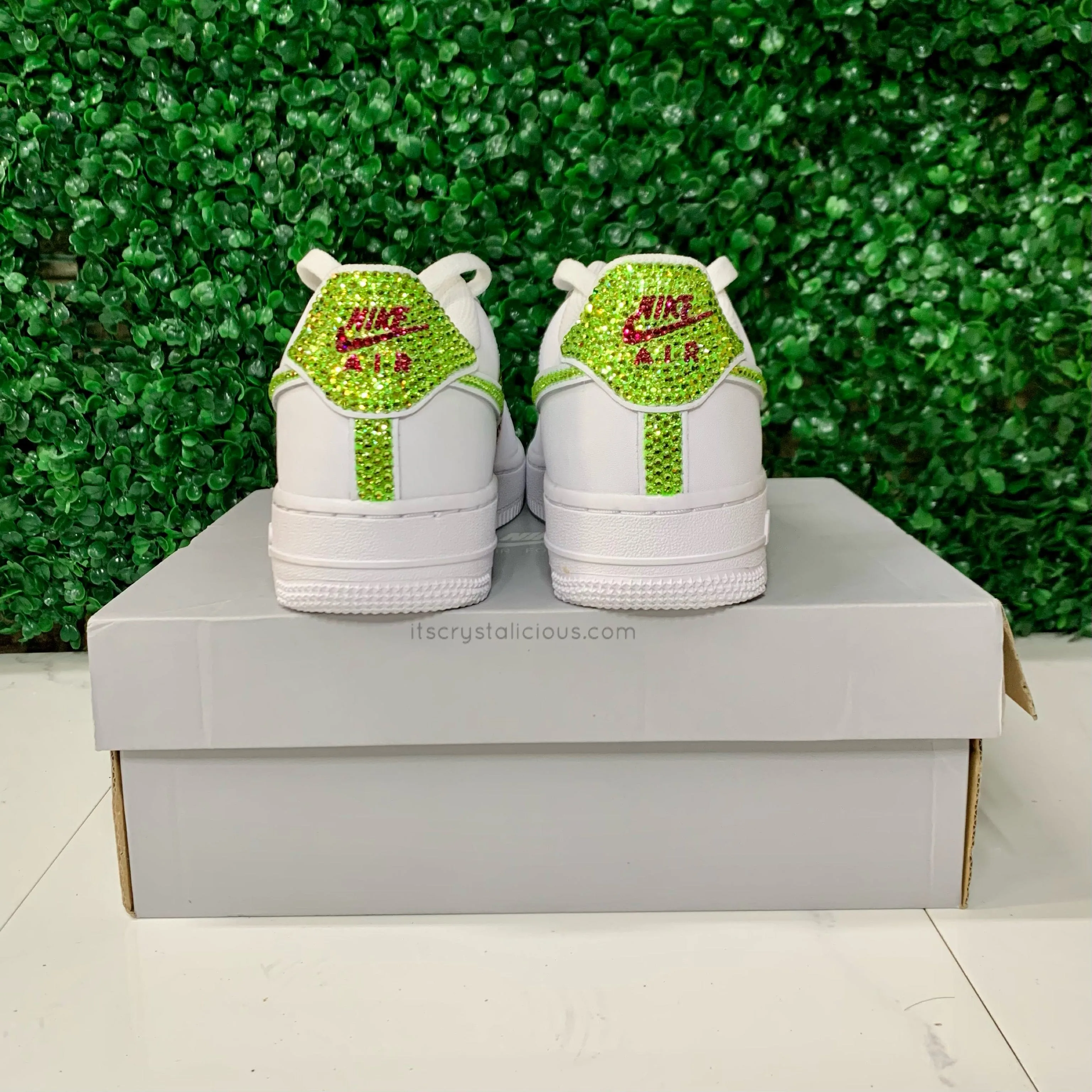 Nike Air Force 1 - Lime/Ruby (Max Crystal Bling)*