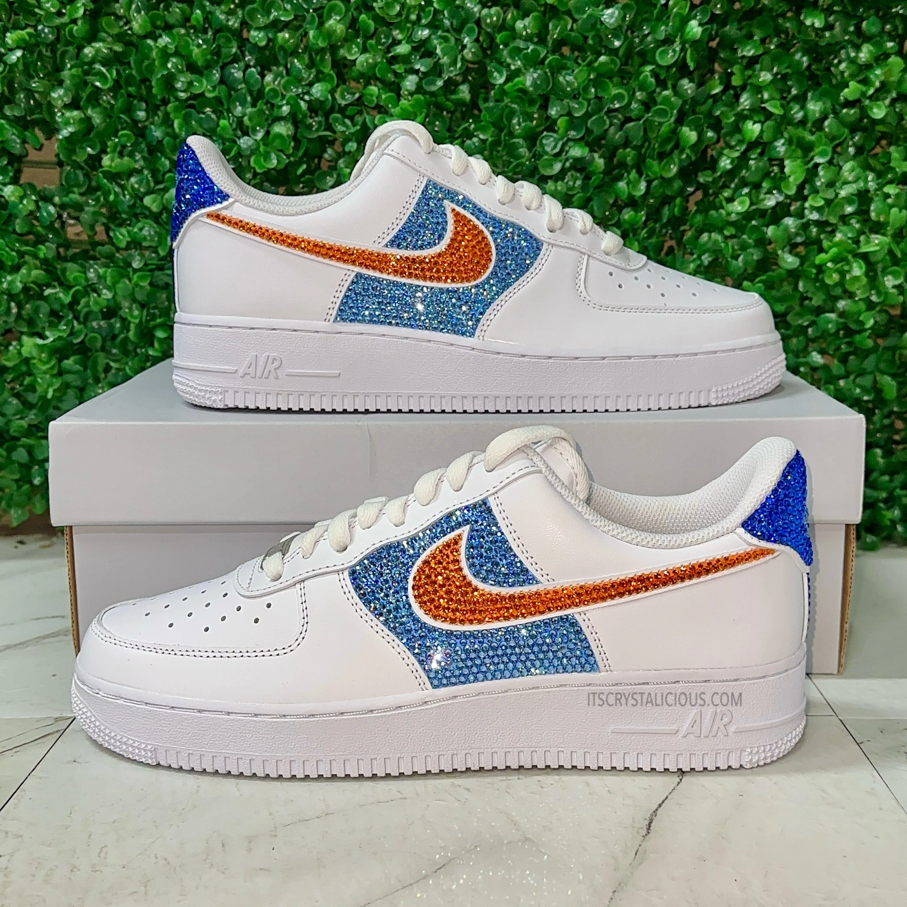 Nike Air Force 1 - Lt Sapphire/Sun/Sapphire (Max Crystal Bling)*