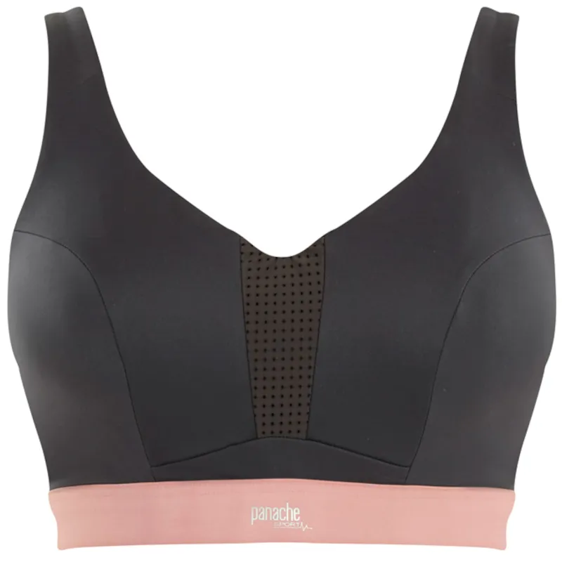 Non Padded Sports Bra Underwired Charcoal Grey - Panache