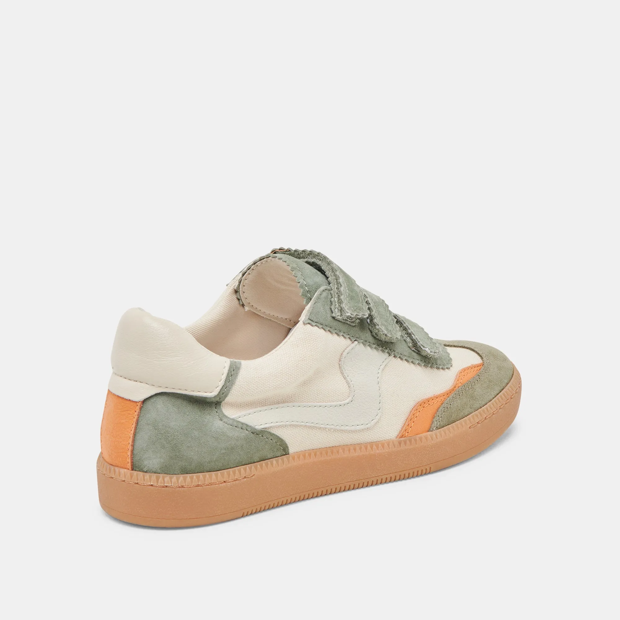 NOTICE VELCRO SNEAKERS OLIVE MULTI CANVAS