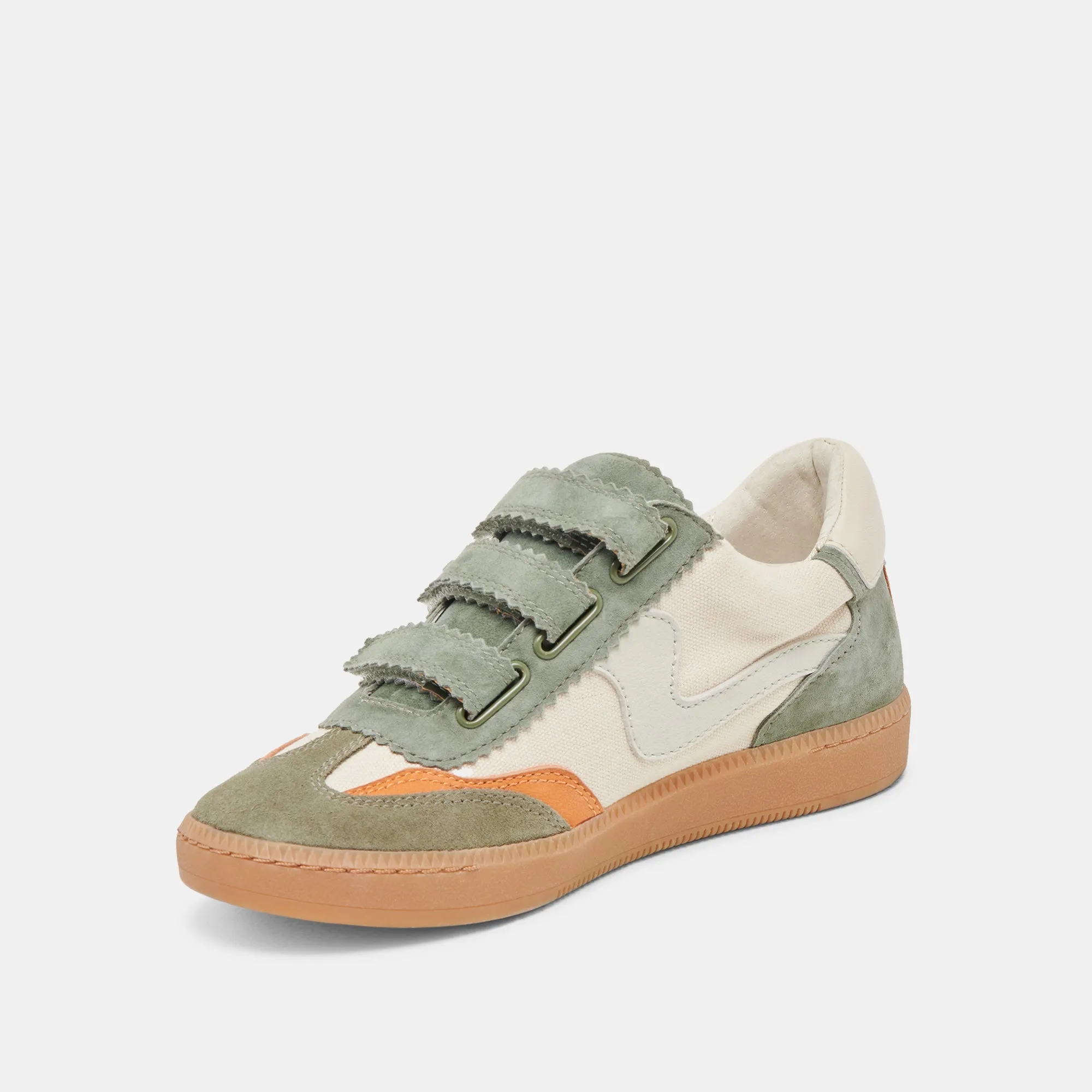 NOTICE VELCRO SNEAKERS OLIVE MULTI CANVAS