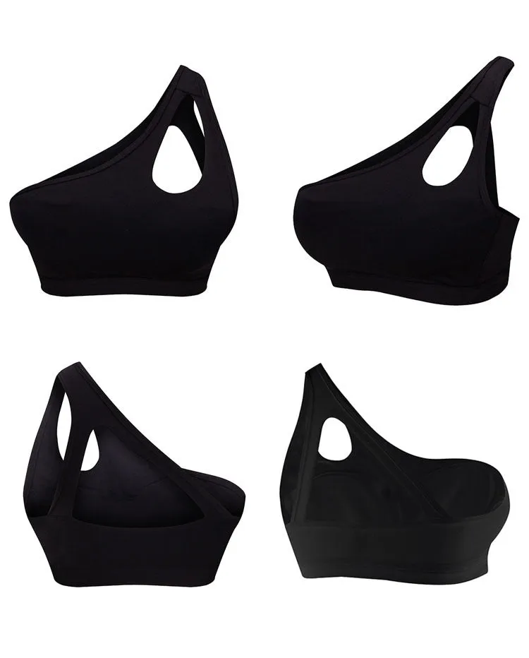 Oblique Shoulder Workout Bra