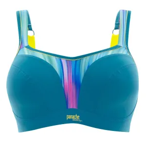 Odyssey Print Teal Sports Bra Underwired - Panache