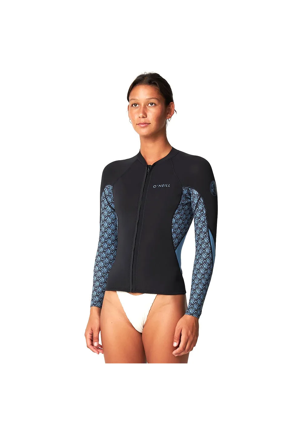 ONeill Womens Bahia 1.5mm Zip Through Wetsuit Jacket