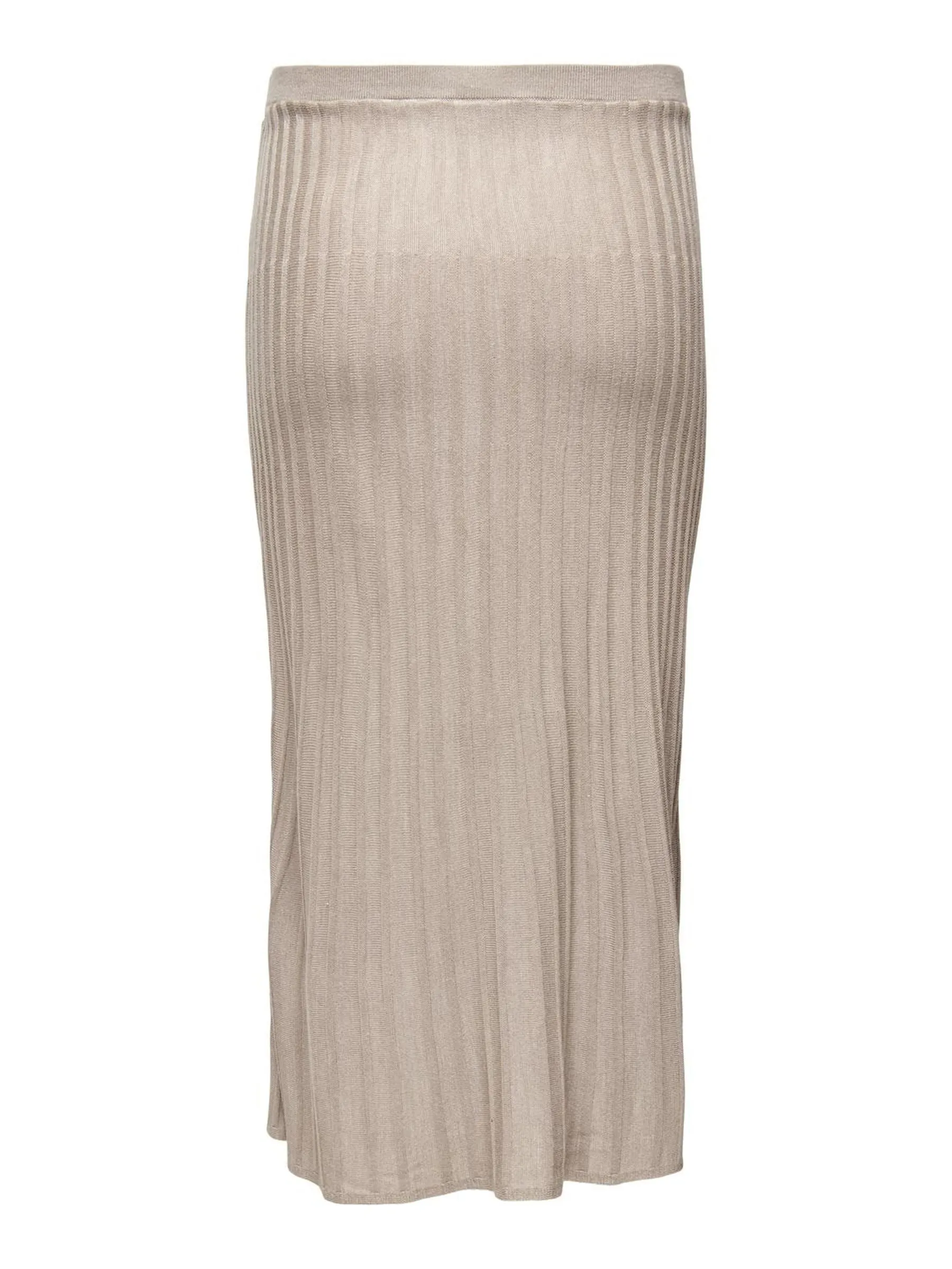 Only Carmakoma Tess Knit Midi Skirt in Beige