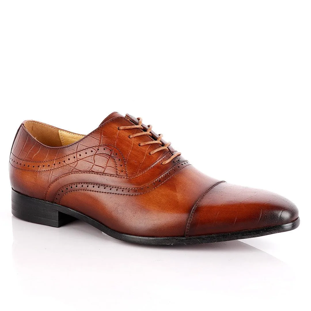 Paul Smith Derby Lace Up Brown Leather Brogue Shoe