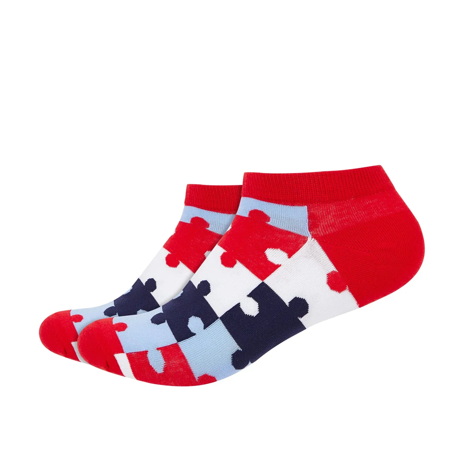 Puzzle Printed Ankle Socks