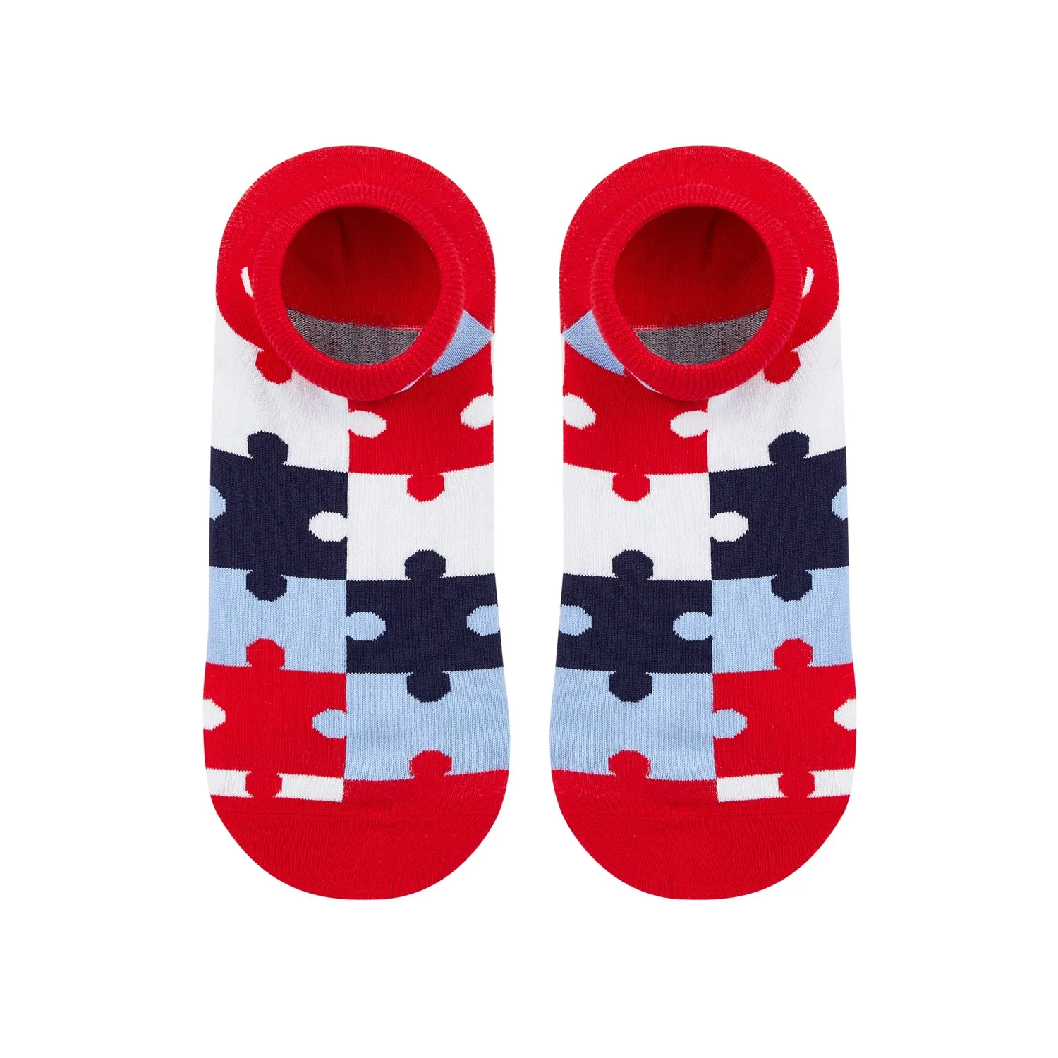 Puzzle Printed Ankle Socks