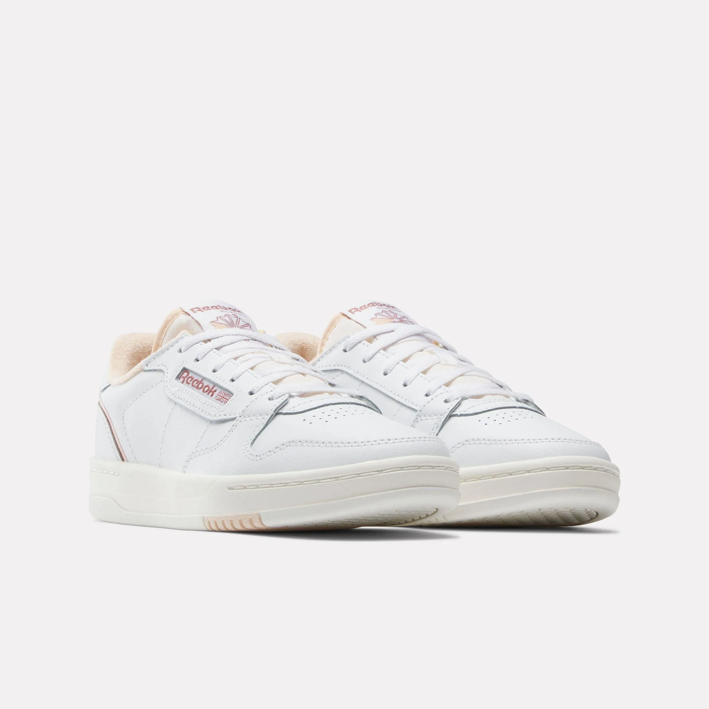 Reebok Footwear Women Phase Court Shoes WHITE/WHITE/PINK