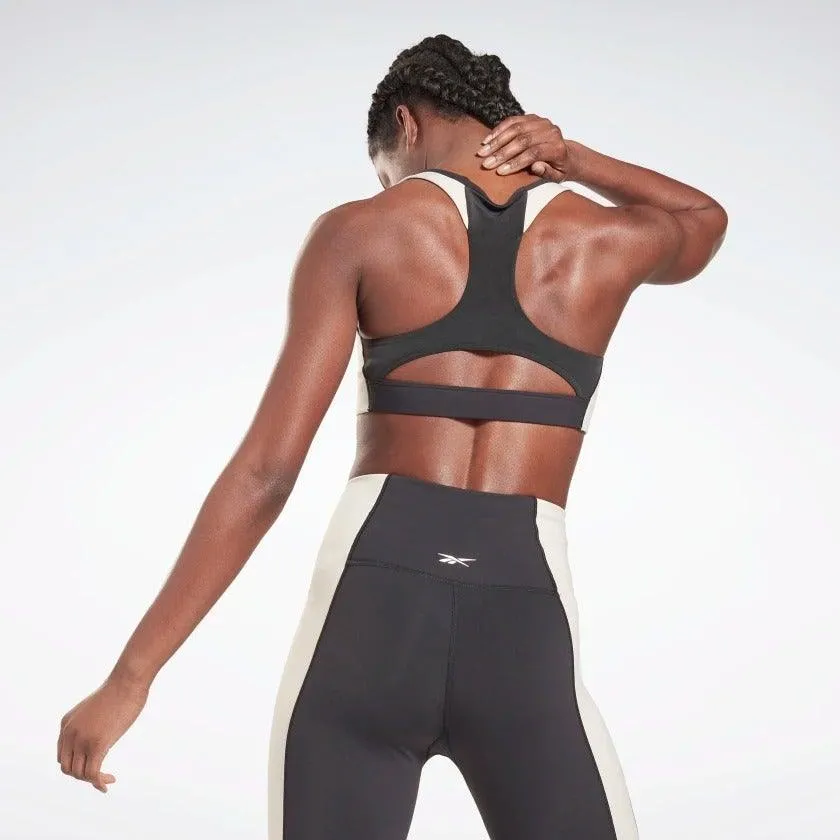 reebok Lux Racer Padded Colorblock Sports Bra