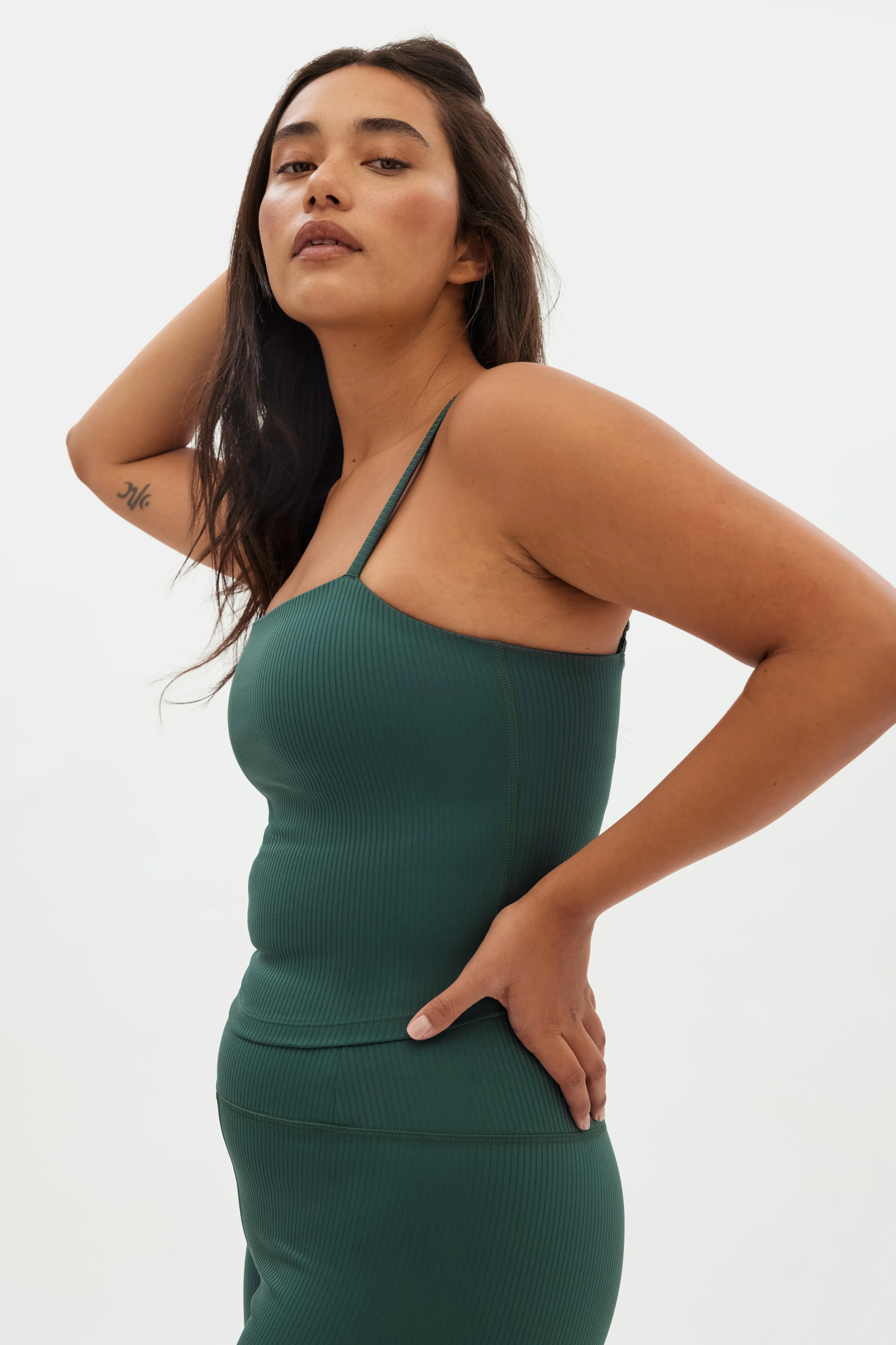 RIB Compressive Devon Cami - Moss