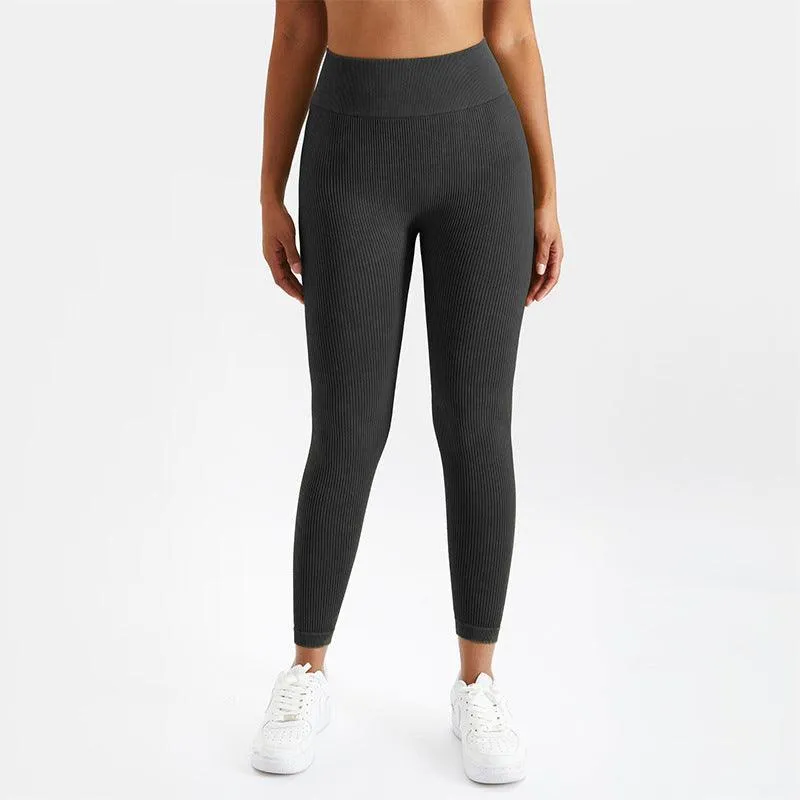 Ribbed High Elastic Seamless Legging - Senta