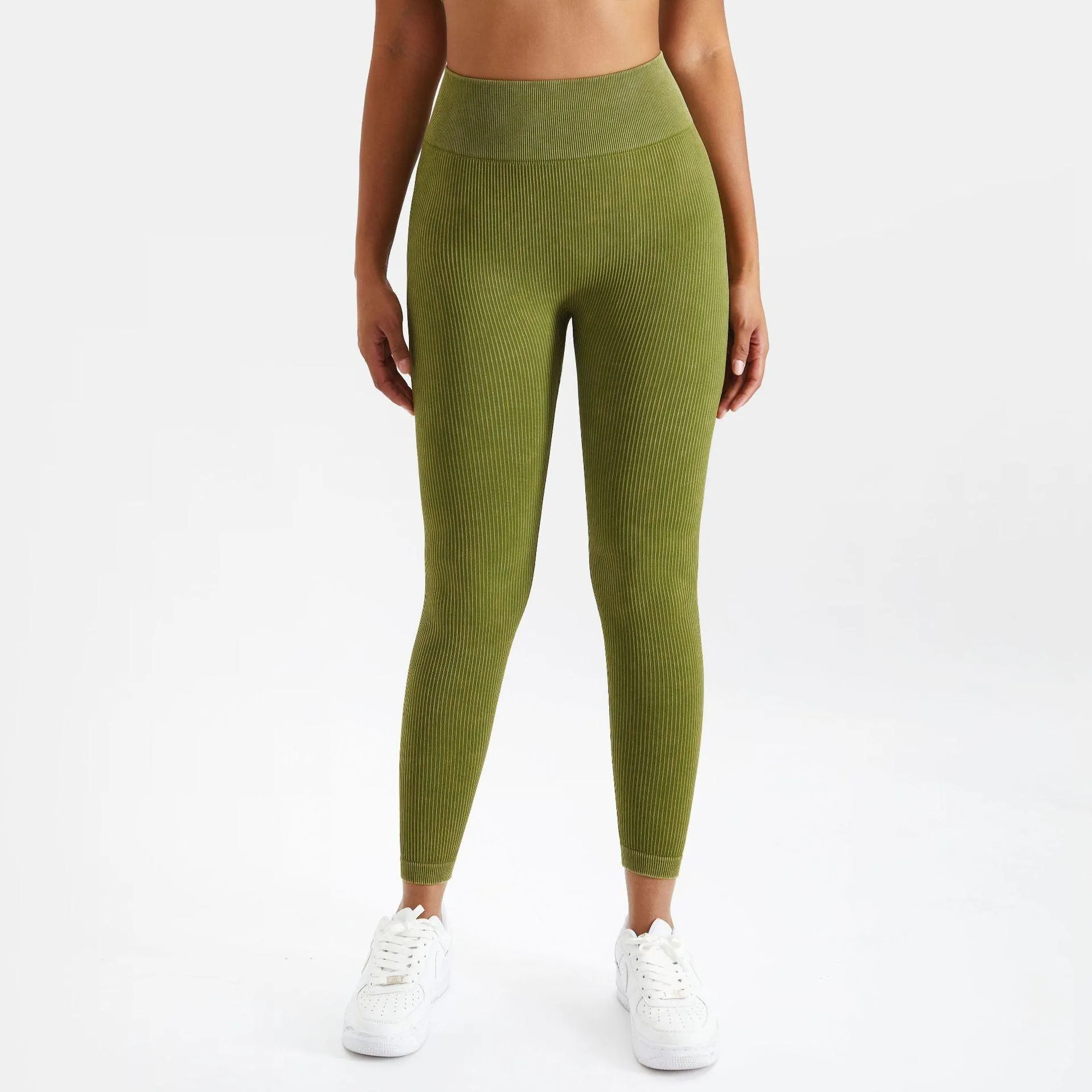 Ribbed High Elastic Seamless Legging - Senta