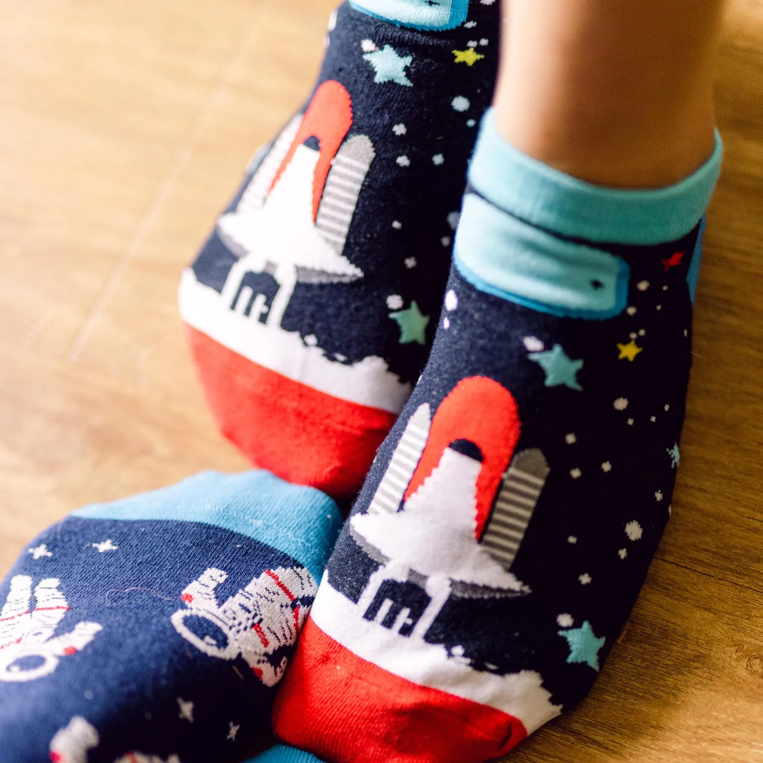 Rocketship Printed Ankle Socks