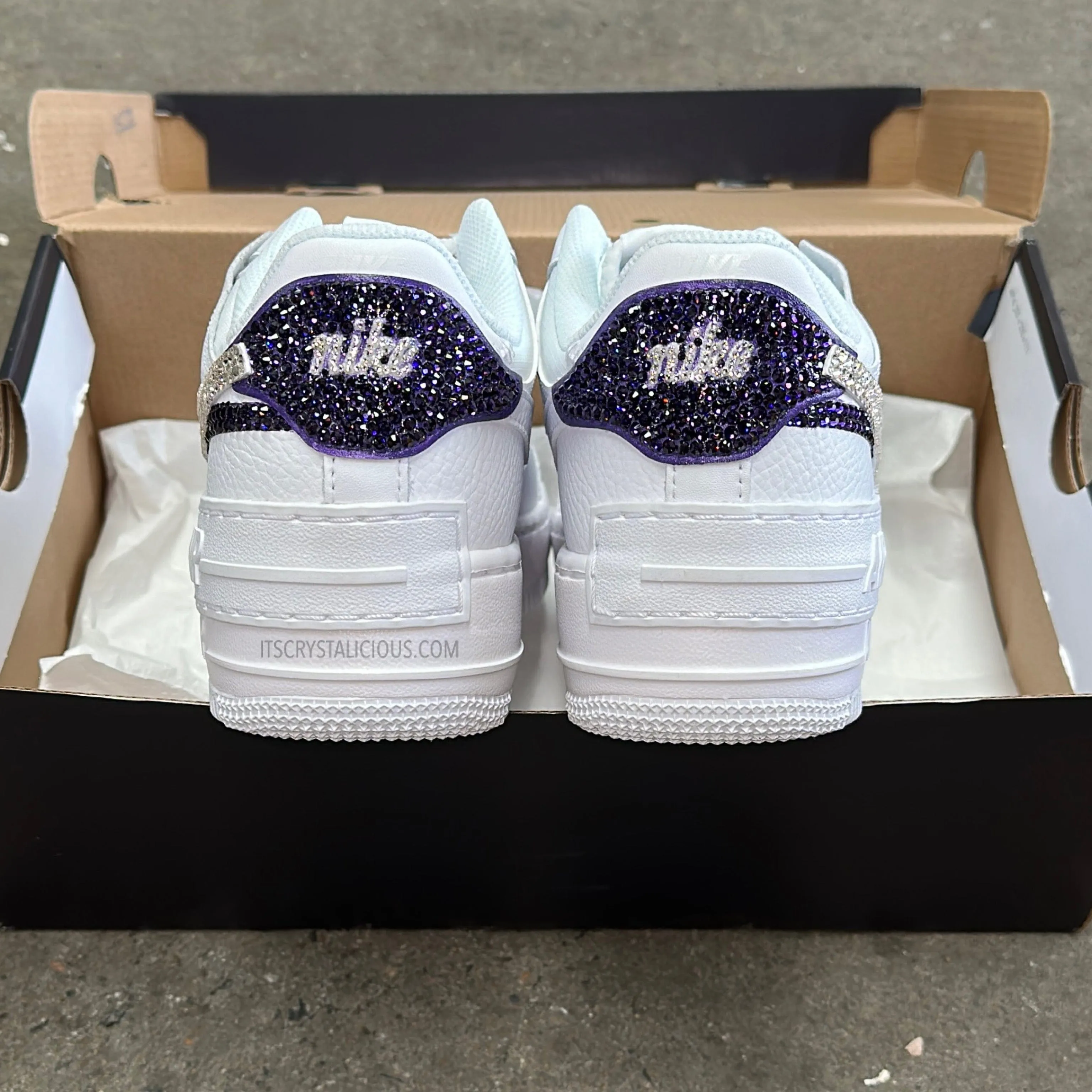 RTS - Nike Air Force 1 Shadow - Crystal/Purple Velvet - Size US 6 *