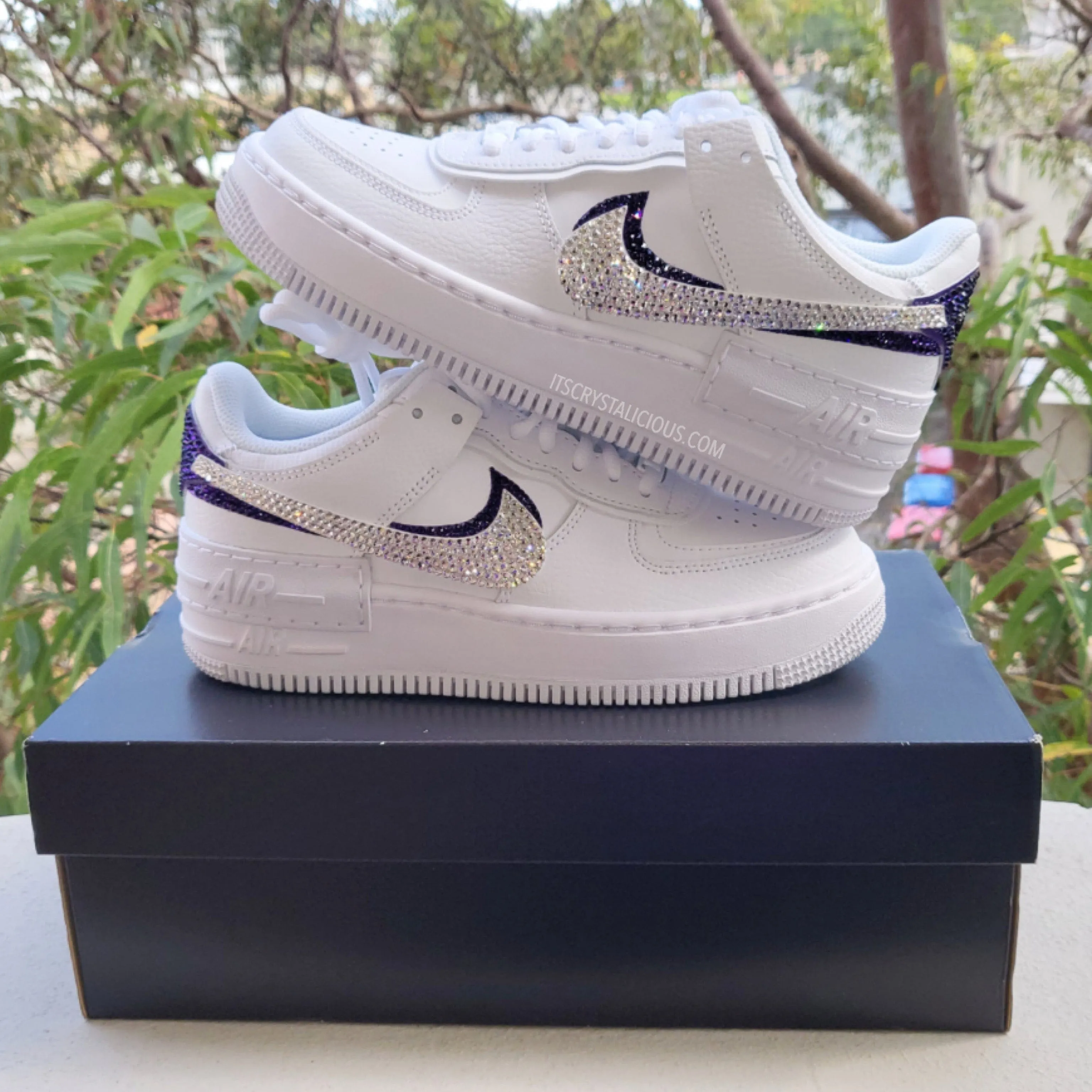 RTS - Nike Air Force 1 Shadow - Crystal/Purple Velvet - Size US 6 *