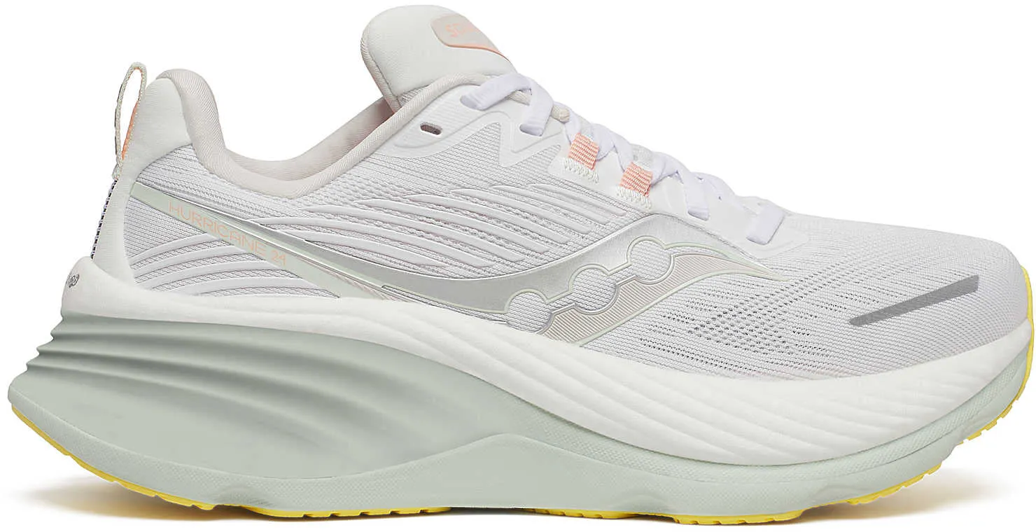 Saucony Hurricane 24 Womens Running Shoes - White