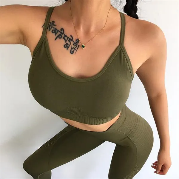 Seamless Strappy Sports Bra