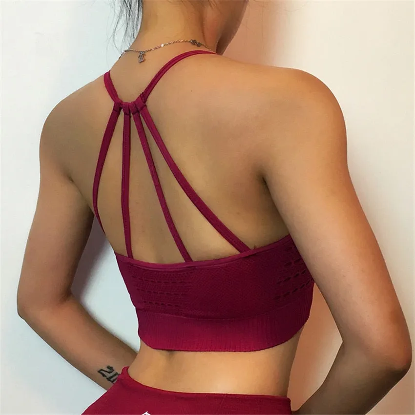 Seamless Strappy Sports Bra