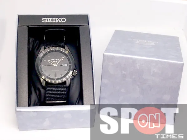 Seiko 5 Sports Black Nylon Strap Automatic Men's Watch SRPE69K1